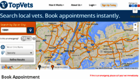 What Topvets.com website looked like in 2016 (8 years ago)