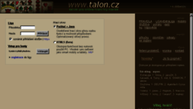 What Talon.cz website looked like in 2016 (8 years ago)