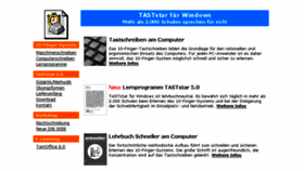 What Tastschreiben.de website looked like in 2016 (7 years ago)