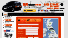 What Taxiquoter.co.uk website looked like in 2016 (7 years ago)