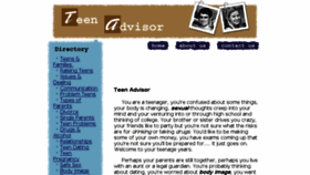 What Teensadvisor.com website looked like in 2016 (7 years ago)