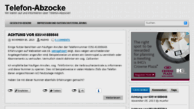 What Telefon-abzocke.de website looked like in 2016 (7 years ago)
