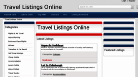 What Travellistingsonline.co.uk website looked like in 2016 (7 years ago)