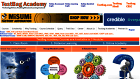 What Testbagacademy.com website looked like in 2016 (7 years ago)