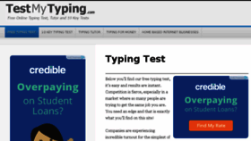 What Testmytyping.com website looked like in 2016 (7 years ago)