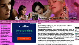What Thebeautytips.com website looked like in 2016 (7 years ago)