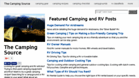 What Thecampingsource.com website looked like in 2016 (7 years ago)