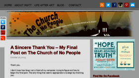 What Thechurchofnopeople.com website looked like in 2016 (7 years ago)