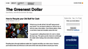 What Thegreenestdollar.com website looked like in 2016 (7 years ago)
