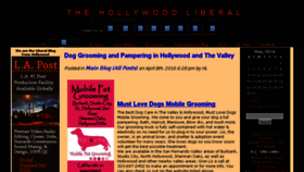 What Thehollywoodliberal.com website looked like in 2016 (8 years ago)