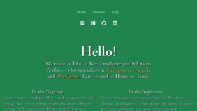 What Tolusonaike.com website looked like in 2016 (7 years ago)