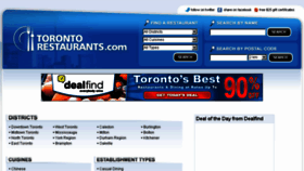 What Torontorestaurants.com website looked like in 2016 (7 years ago)
