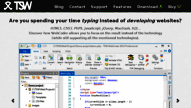 What Tsware.net website looked like in 2016 (9 years ago)
