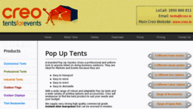What Tentsforevents.ie website looked like in 2016 (7 years ago)