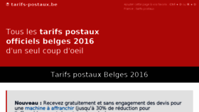 What Tarifs-postaux.be website looked like in 2016 (7 years ago)