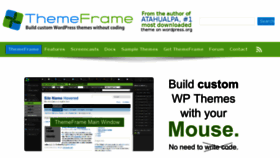 What Themeframe.com website looked like in 2016 (7 years ago)