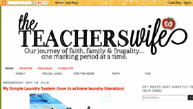 What Theteacherswife.com website looked like in 2016 (7 years ago)