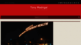 What Tonymadrigal.com website looked like in 2016 (8 years ago)