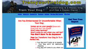 What Trainyourfirstdog.com website looked like in 2016 (7 years ago)