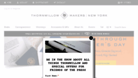 What Thornwillow.com website looked like in 2016 (7 years ago)