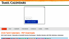 What Tamilcalendars.com website looked like in 2016 (7 years ago)