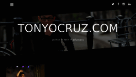 What Tonyocruz.com website looked like in 2016 (8 years ago)