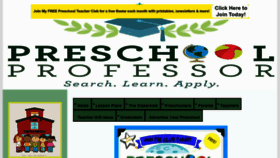 What The-preschool-professor.com website looked like in 2016 (7 years ago)