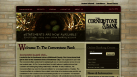What Thecornerstonebank.net website looked like in 2016 (7 years ago)
