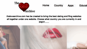 What Thelovearchive.com website looked like in 2016 (7 years ago)