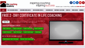 What The-coaching-academy.com website looked like in 2016 (7 years ago)