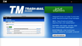 What Trash-mail.com website looked like in 2016 (7 years ago)