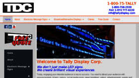 What Tallydisplay.com website looked like in 2016 (7 years ago)
