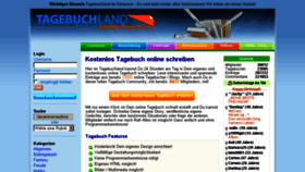 What Tagebuchland.de website looked like in 2016 (7 years ago)