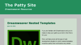What Thepattysite.com website looked like in 2016 (7 years ago)
