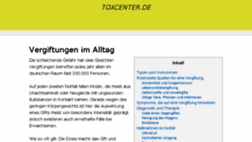 What Toxcenter.de website looked like in 2016 (7 years ago)