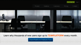 What Teamplatform.com website looked like in 2016 (7 years ago)