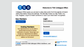 What Tsbcolleagueoffers.co.uk website looked like in 2016 (7 years ago)
