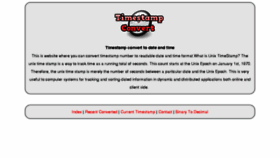 What Timestampconvert.net website looked like in 2016 (7 years ago)