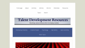 What Talentdevelop.com website looked like in 2016 (7 years ago)