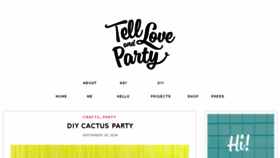 What Tellloveandparty.com website looked like in 2016 (7 years ago)
