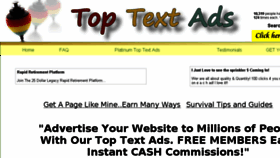 What Toptextads.com website looked like in 2016 (7 years ago)