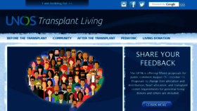 What Transplantliving.org website looked like in 2016 (7 years ago)