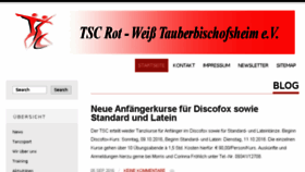 What Tanzclub-tbb.de website looked like in 2016 (7 years ago)
