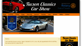What Tucsonclassicscarshow.com website looked like in 2016 (7 years ago)