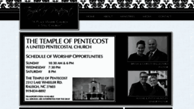 What Templeofpentecost.org website looked like in 2016 (7 years ago)
