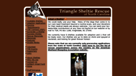 What Triangleshelties.com website looked like in 2016 (7 years ago)