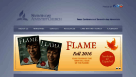 What Texasadventist.org website looked like in 2016 (7 years ago)