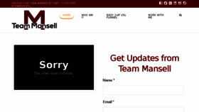 What Teammansell.com website looked like in 2016 (7 years ago)