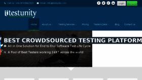 What Testunity.com website looked like in 2016 (7 years ago)