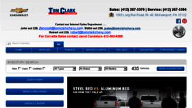 What Tomclarkchevy.com website looked like in 2016 (7 years ago)